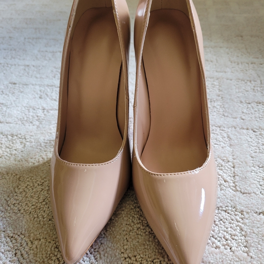 Brand New Nude Pumps with Red Bottom Styling!
